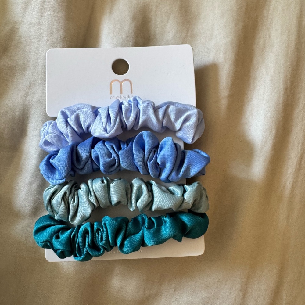 Scrunchie Set - Blue and Green